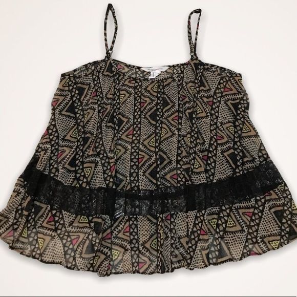 BCBGENERATION Aztec Print Boxy Fit Lace Tank - Picture 2 of 7